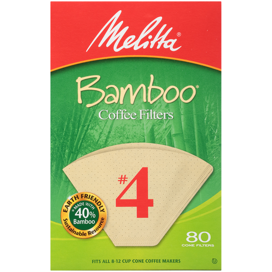 #4 Cone Bamboo Filter Paper - 80 Count