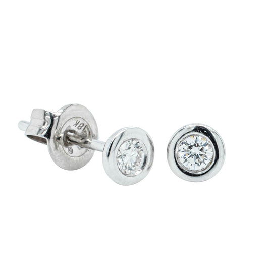 18ct White Gold .12ct Diamond Stud Earrings