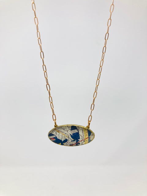 "Shield" Map Necklace